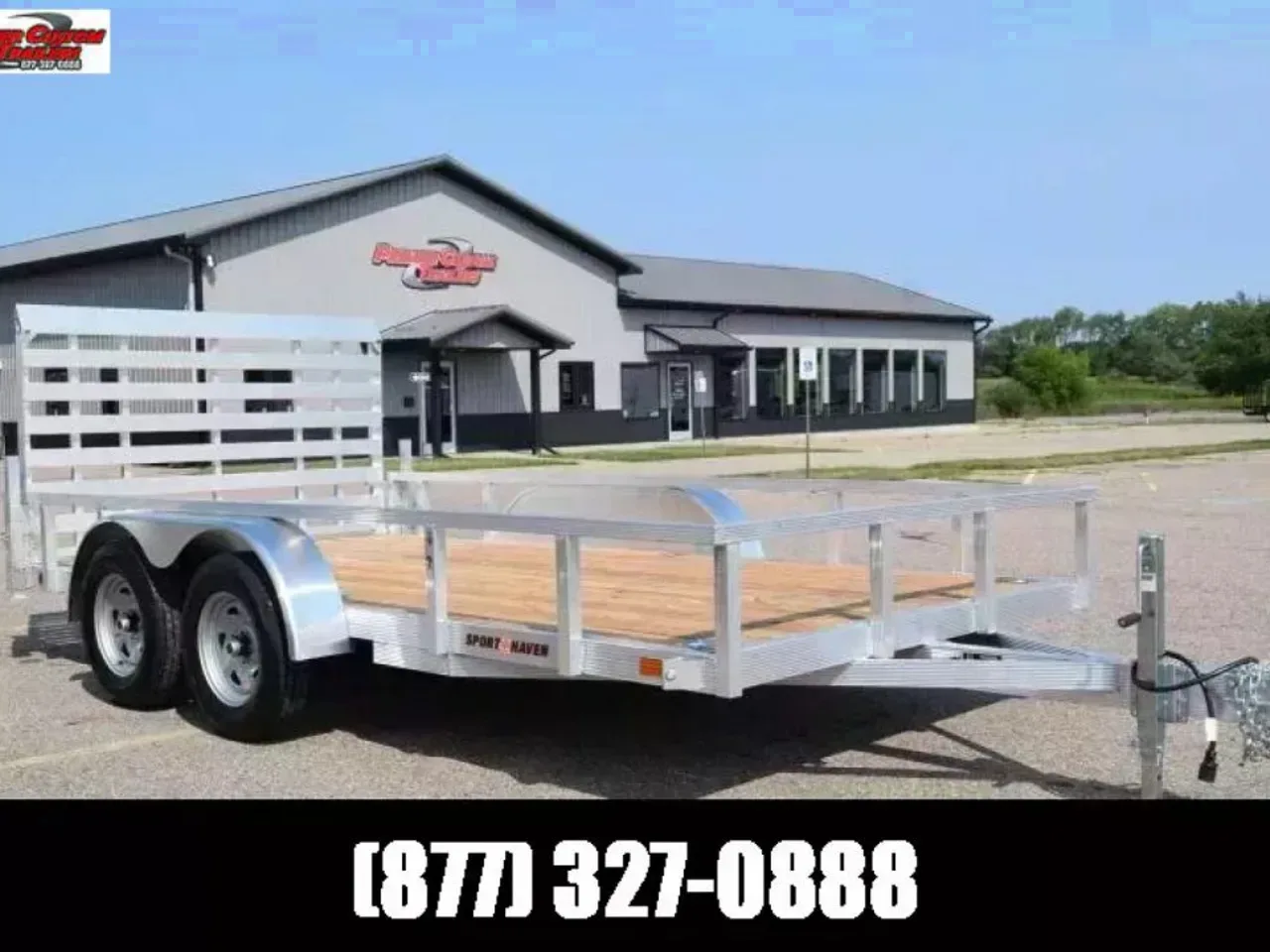 SPORT HAVEN 7x14 OPEN UTILITY TRAILER W/ HD REAR RAMP GATE
