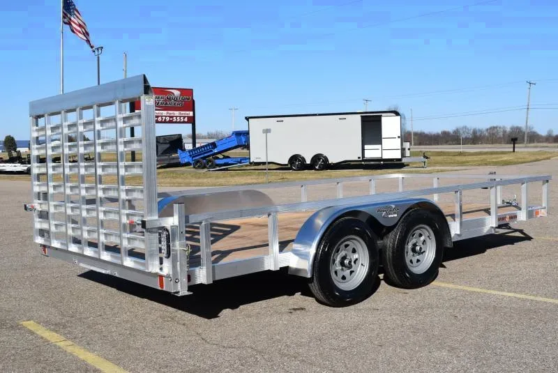 SPORT HAVEN 7x16 OPEN UTILITY TRAILER W/ HD REAR RAMP GATE
