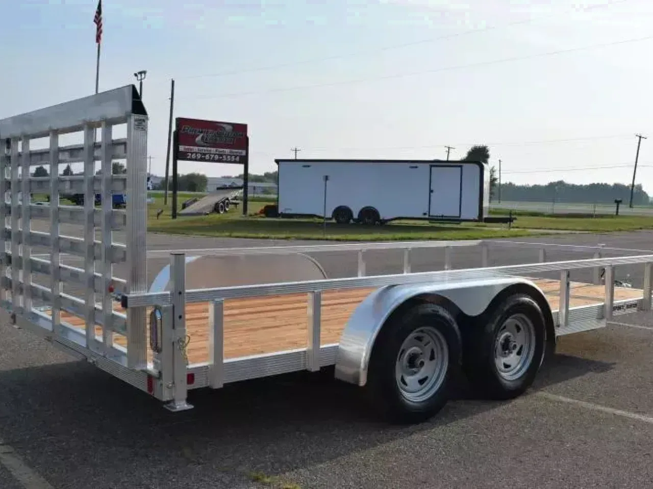 SPORT HAVEN 7x16 OPEN UTILITY TRAILER W/ HD REAR RAMP GATE