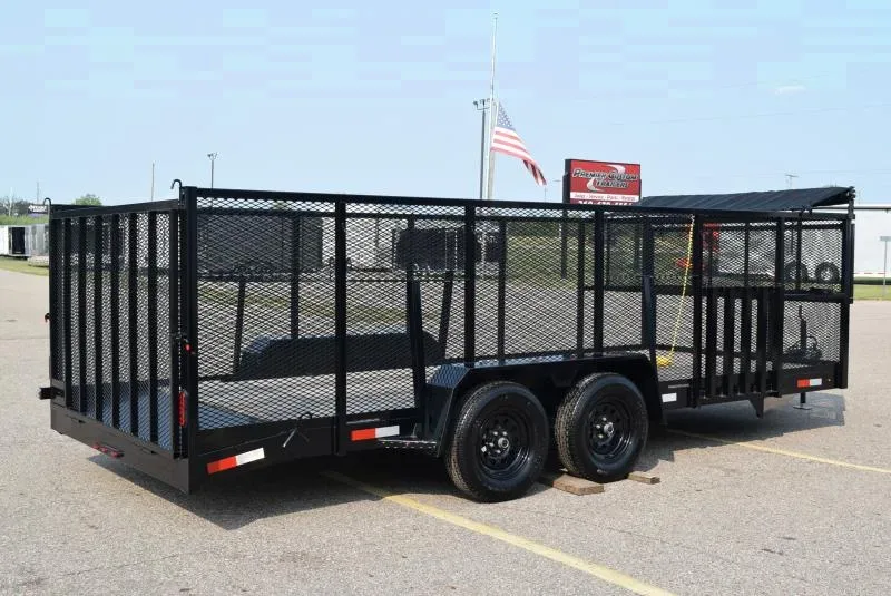 BND 18' LANDSCAPE UTILITY TRAILER w/ 48" SIDES, TARP KIT, & FRONT STORAGE