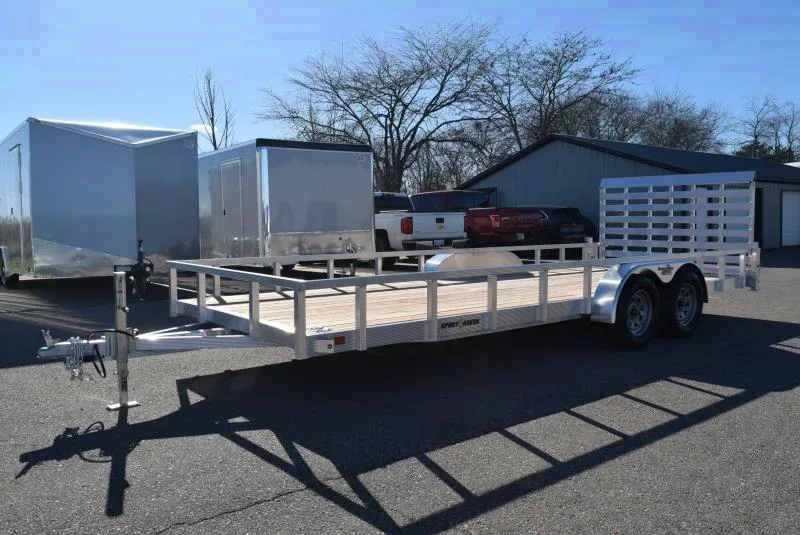 SPORT HAVEN 7x20 OPEN UTILITY TRAILER W/ HD REAR RAMP GATE