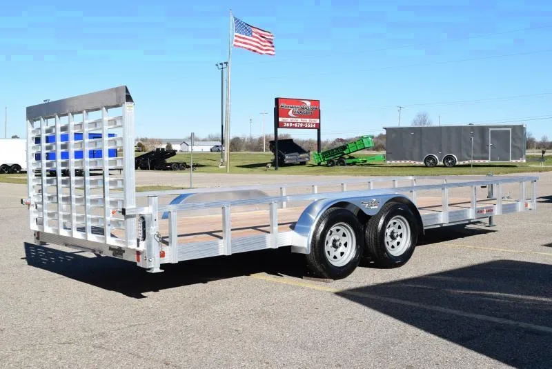 SPORT HAVEN 7x20 OPEN UTILITY TRAILER W/ HD REAR RAMP GATE