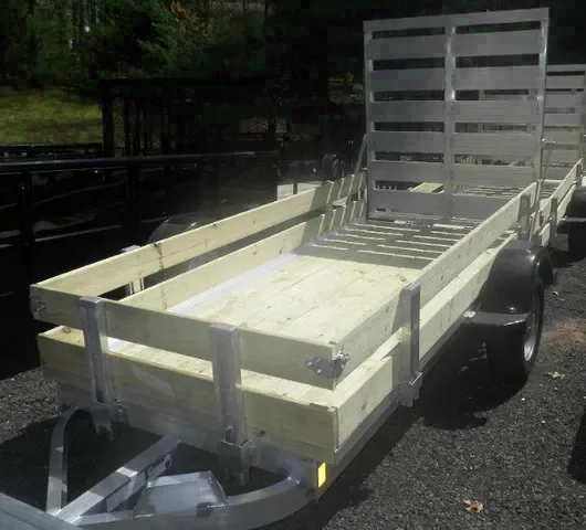 10ft Utility Trailer Aluminum w/Wooden Sides