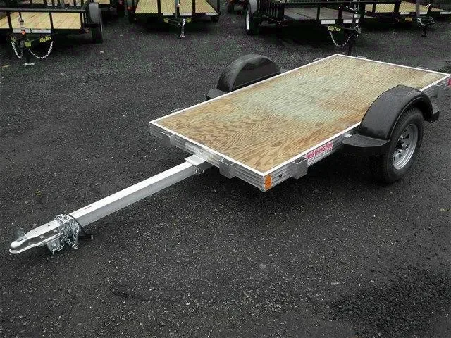 Aluminum 8ft Bumper Pull Tilt Utility Trailer