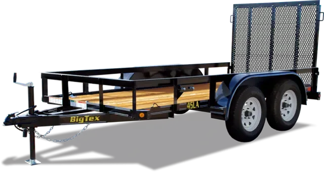 12FT Utility Trailer Tandem 3500LB Axle, Ramp Gate
