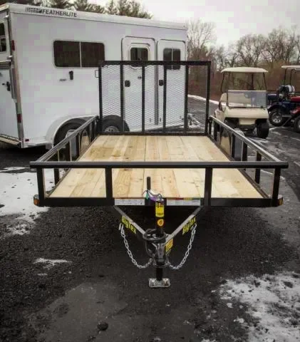 12ft Landscape Trailer Wood Floor Ramp Gate