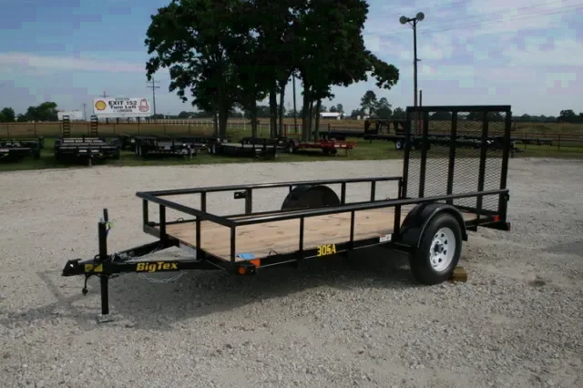 8ft Single 3500lb Axle Utility Trailer w/Wood Deck