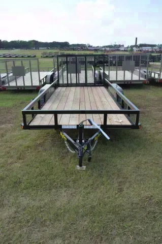 12FT TA BLACK UTILITY TRAILER W/TAG BRACKET