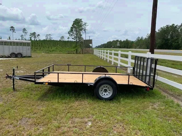 12FT BLACK SA BUMPER PULL UTILITY TRAILER