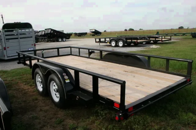 16ft Utility Trailer Wood Deck, Electric Brakes