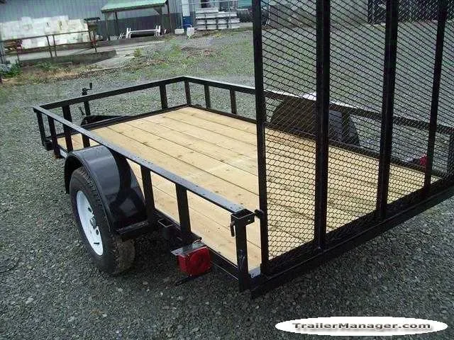 10ft Single Axle Black Wood Floor