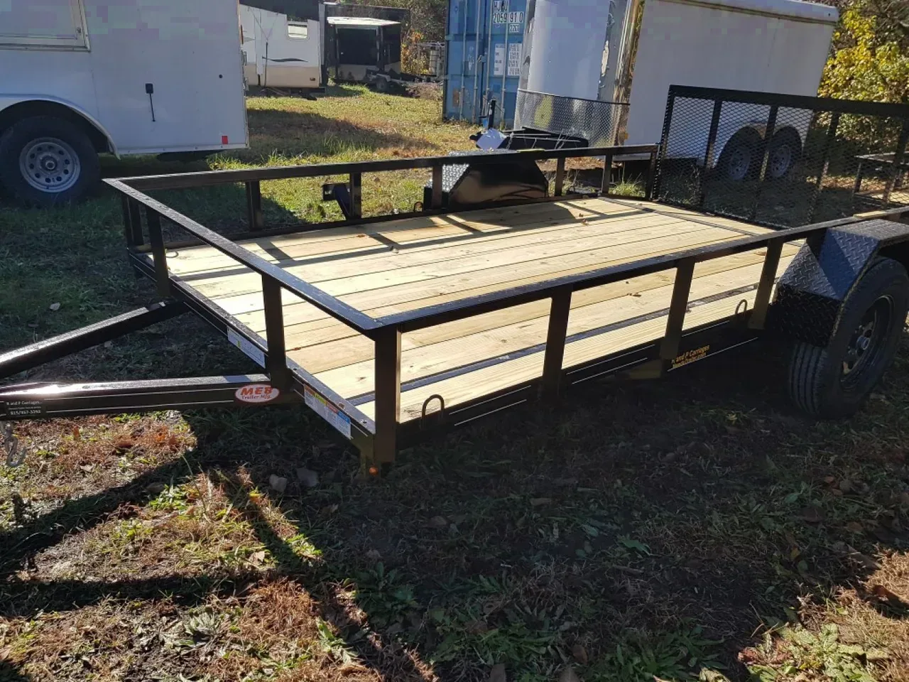 2026 MEB 77x12 Angle Frame Utility Trailer w Dovetail and Gate