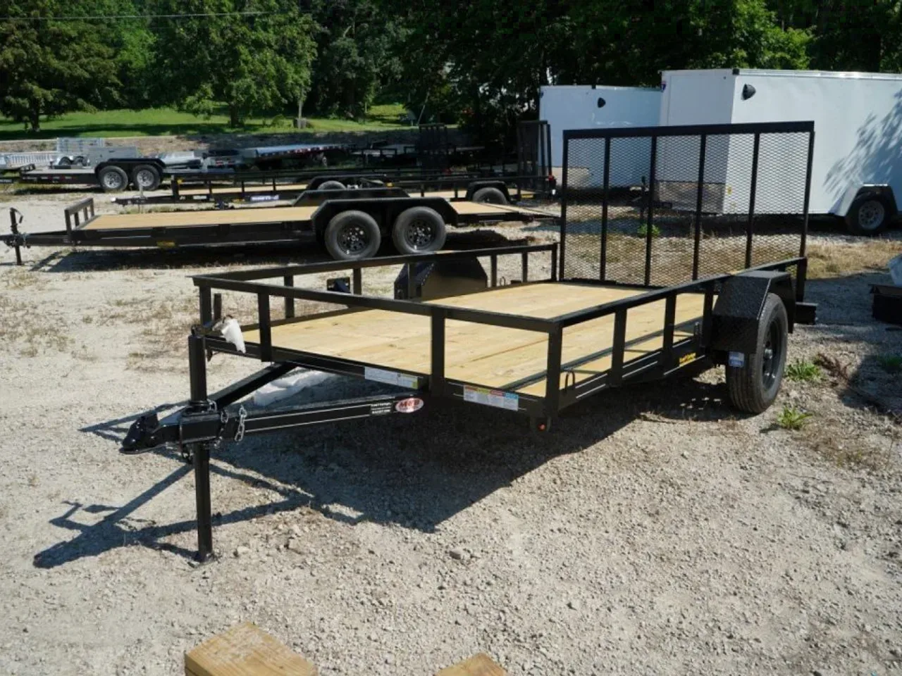 2026 MEB 77x12 Angle Frame Utility Trailer w/Gate