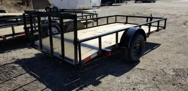 2025 M.E.B. 6.5x12 Angle Iron Utility Trailer w/ Dovetail & Gate - Seneca, IL