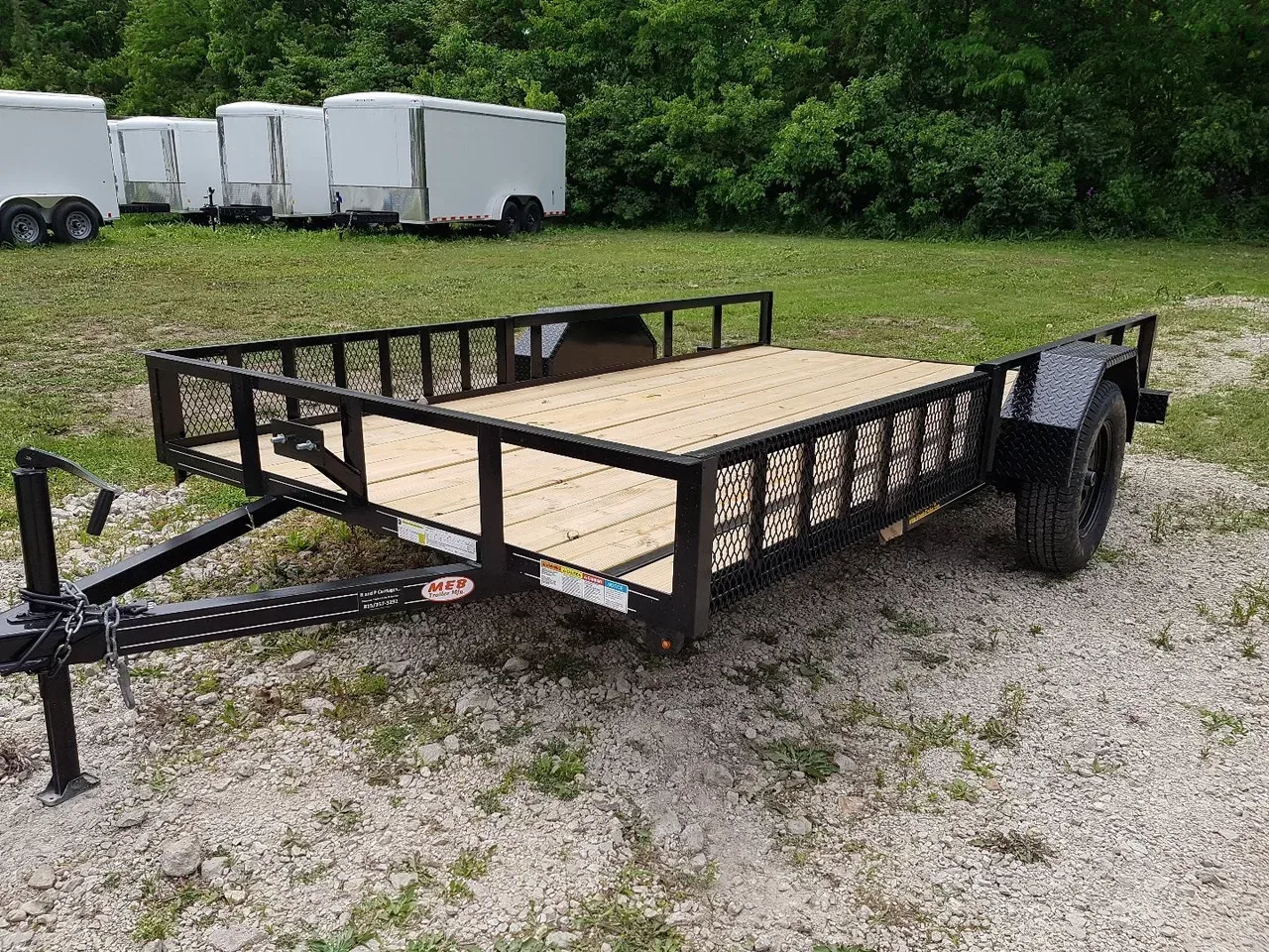 2026 MEB 83 x12 Angle Iron ATV/Utility Trailer w/5' Side Load Ramps Utility Trailer