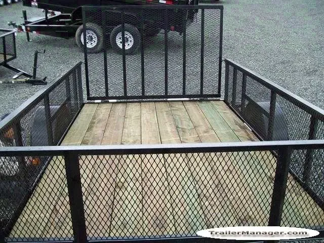 10ft Utility Trailer Single Axle w/Wood Decking