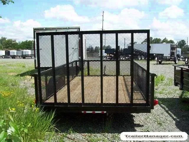 12ft Single Axle Black Steel Frame W/PT Floor