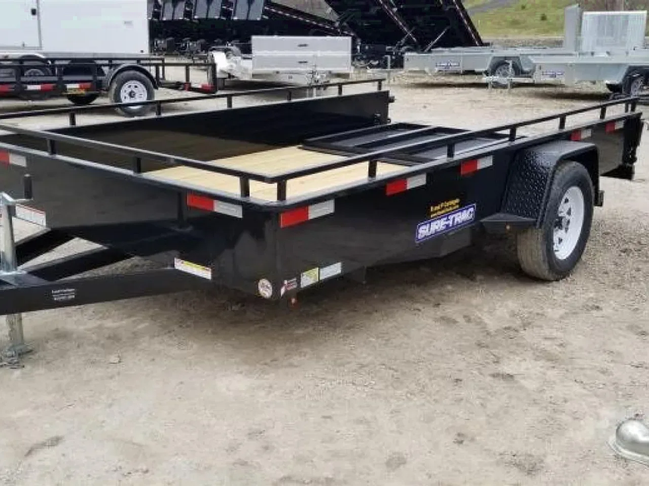 2026 Sure-Trac 7x12 Steel High Sided Utility Trailer w/Spring Assisted Gate