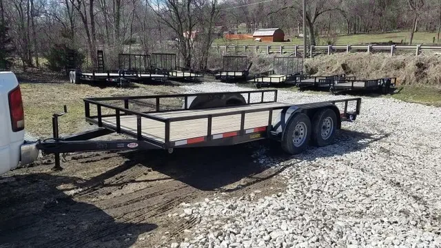 2025 M.E.B 7x16 Utility Trailer with Slide-In Ramps