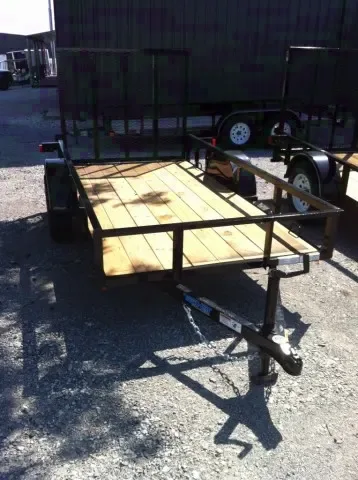 10ft Single Axle Utility Trailer with Wood Deck