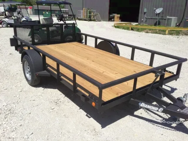 12ft Utility Trailer Wood Deck Steel Frame
