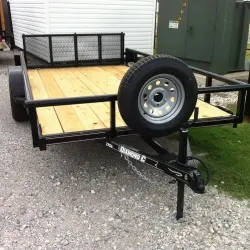 12ft Single 3500lb Axle Utility Trailer-Black