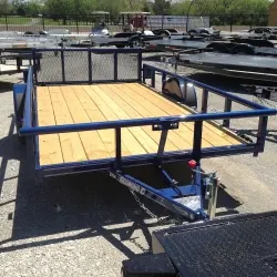 12ft Utility Trailer Wood Deck,  Ramp Gate