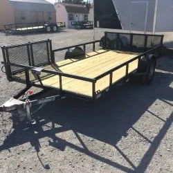 14ft Dark Grey Metallic Utility Trailer