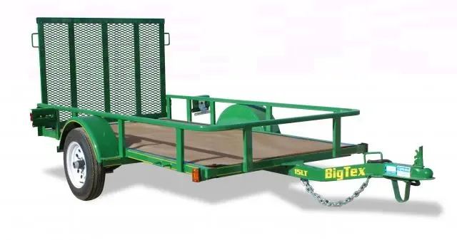8FT GREEN UTILITY TRAILER WITH WOOD DECKING