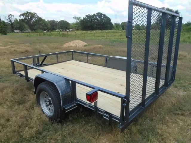 10ft SA Bumper Pull Black Utility Trailer