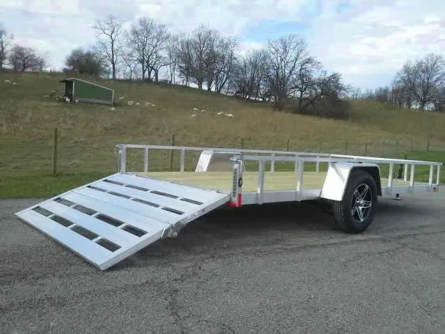 14ft Aluminum Utility Trailer w/Wood Decking