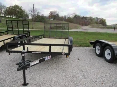 18ft Utility Trailer Tandem 3500 lb Axles, Brakes EZ Lube
