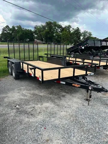 Black 16ft TA Steel Utility Trailer
