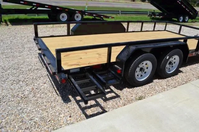 16ft Steel Utility Trailer w/Slide In Ramps
