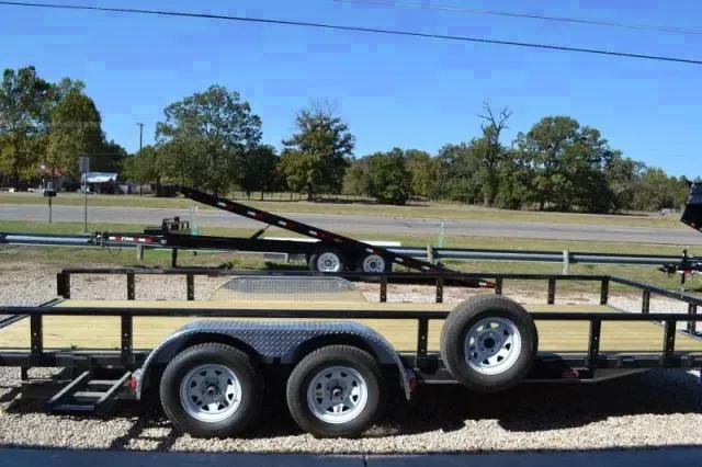 20ft Pipe Top Utility Trailer w/Slide In Ramps