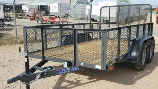 Grey 12 ft Tandem 3500lb Axles Utility Trailer