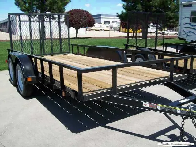 14 ft Tandem 3500lb Axle Utility Trailer w/Rear Gate