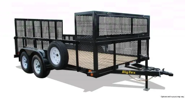 14ft Landscape Trailer w/Lockable Tool Cage