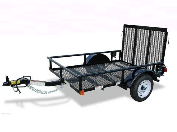 8ft Black Single Axle Mesh Utility Trailer