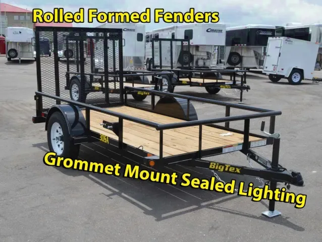 8ft Single Axle Trailer w/Ramp Gate w/SPARE MOUNT
