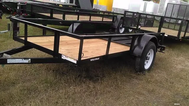 10ft Open Black Bumper Pull Utility Trailer
