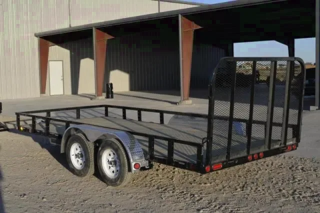 16ft Utility  Trailer with Wood Decking