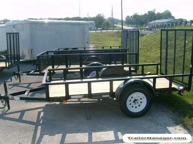 10ft Single Axle Black Frame Utility Trailer