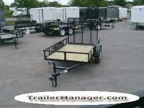 8ft Utility w/ Single Axle Black
