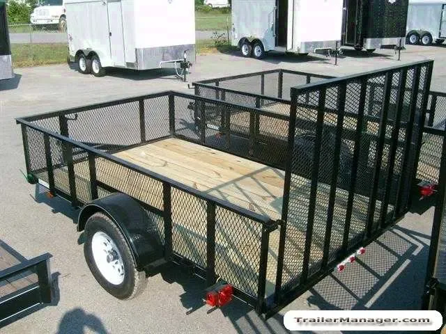 10ft Landscape Single Axle Black-High Sides