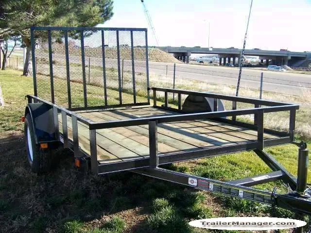 10ft Single Axle Black Steel Frame