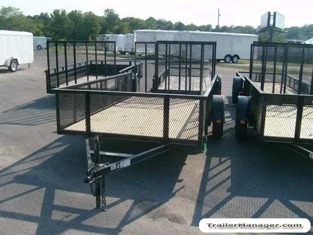 12ft Utility Trailer w/Single Axle Black