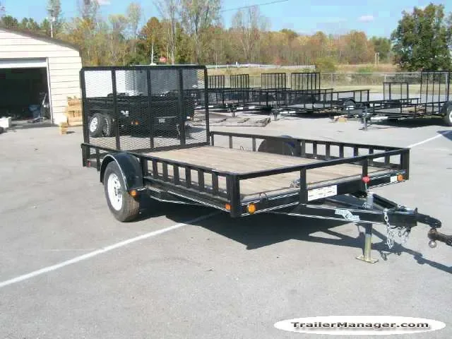 12ft Single Axle BLACK Landscape Trailer