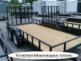 14ft Tandem Axle BLACK Frame w/PT Floor