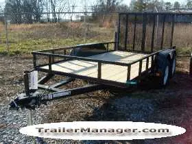 16ft Tandem Axle Black w/2-3500lb Axles